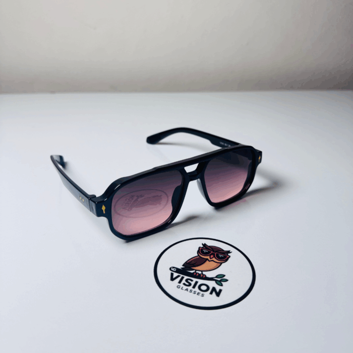 3 Inferno Model Unisex Çift Köprülü Siyah Asetat Güneş Gözlüğü - Görsel 1