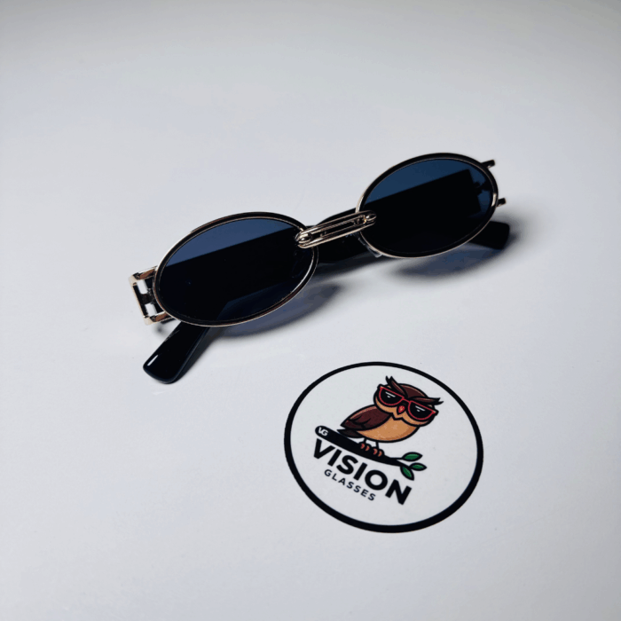 Luna Noir Model Kadın Retro Siyah Dar Güneş Gözlüğü - Görsel 4