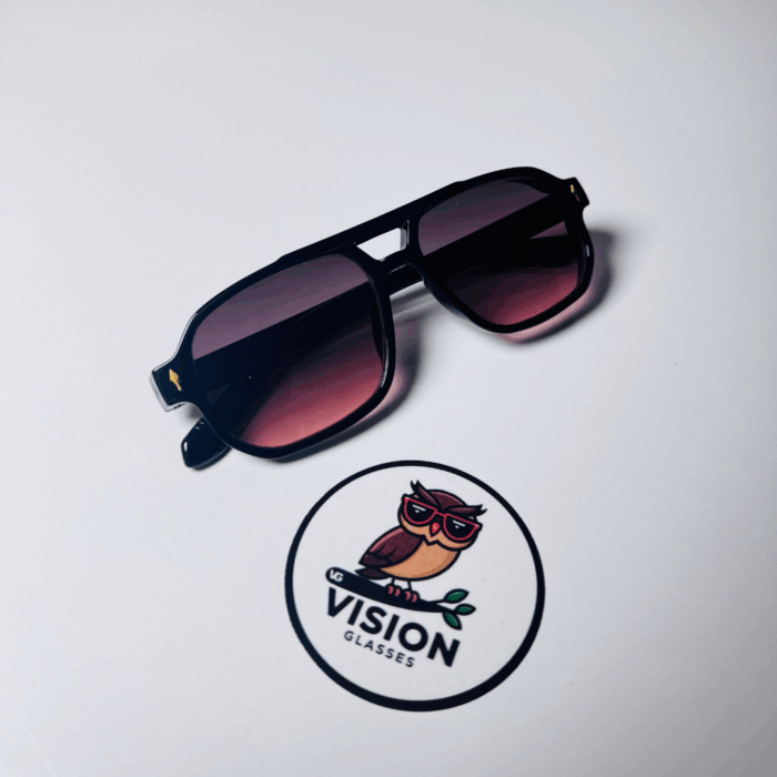 4 Inferno Model Unisex Çift Köprülü Siyah Asetat Güneş Gözlüğü - Görsel 4