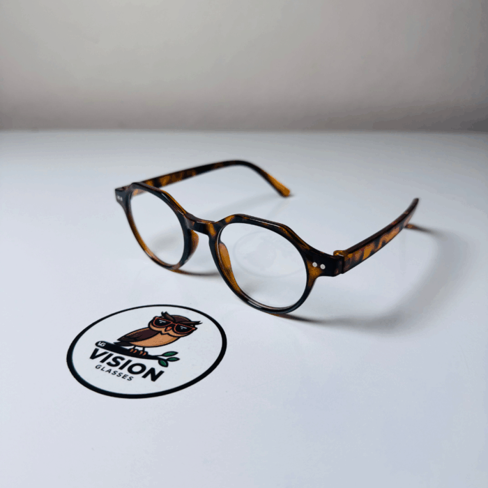 Ethan Vintage Unisex Leopar Mavi Işık Korumalı Gözlük - Görsel 2