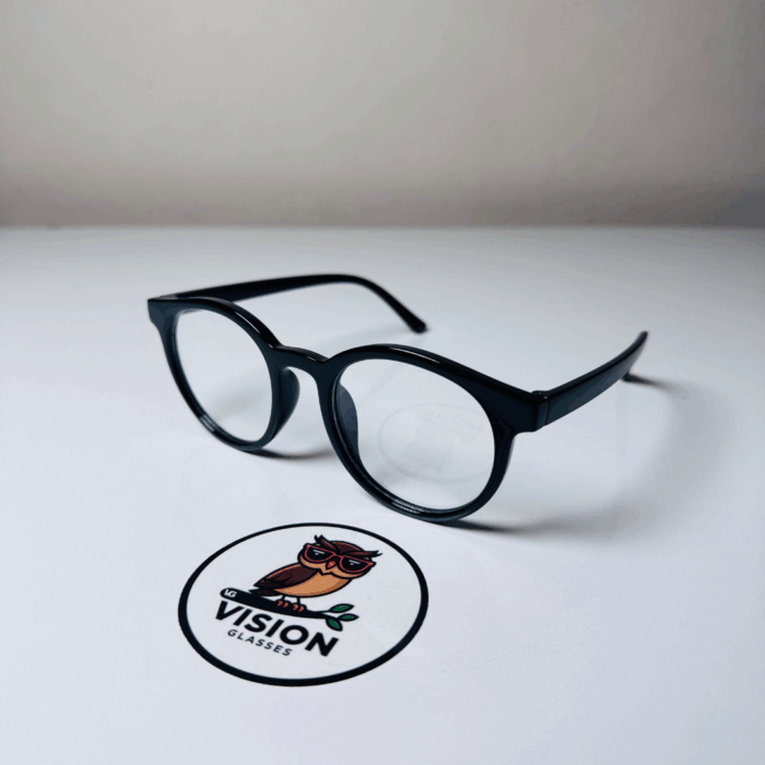 Dense Black Unisex Siyah Yuvarlak Mavi Işık Korumalı Gözlük - Görsel 2