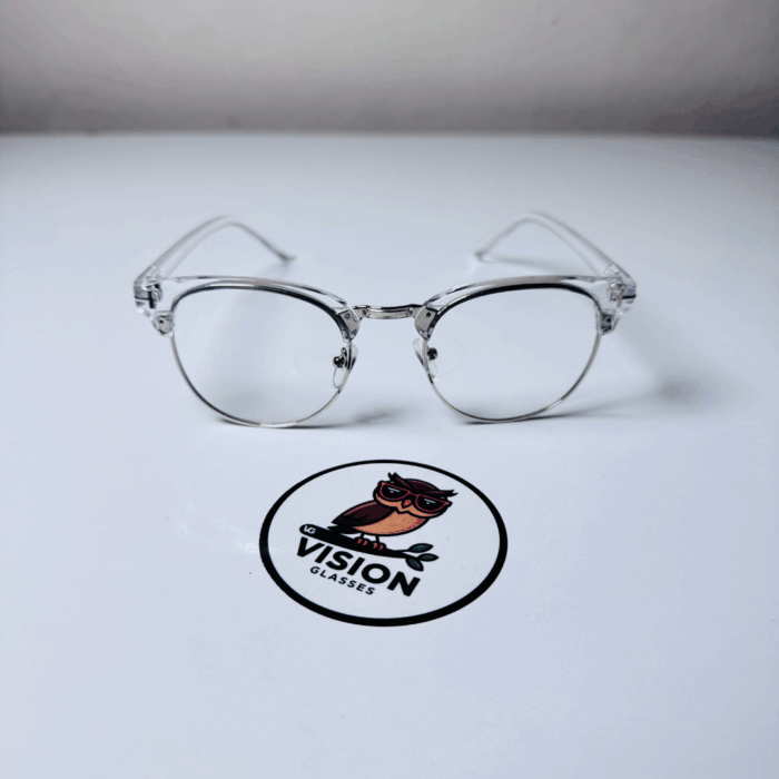1 Crystal Arc Unisex Şeffaf Mavi Işık Korumalı Gözlük - Görsel 2