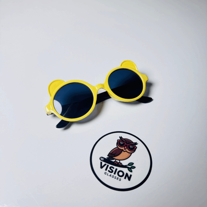 Çocuk Sarı Kulaklı Yuvarlak Güneş Gözlüğü - Görsel 4