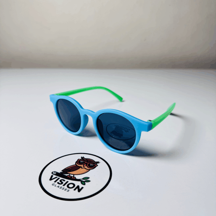 2 Çocuk Mavi Renkli Hafif Esnek Güneş Gözlüğü - Görsel 1