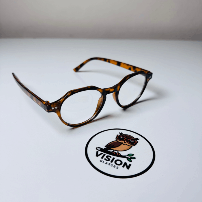 Ethan Vintage Unisex Leopar Mavi Işık Korumalı Gözlük - Görsel 3