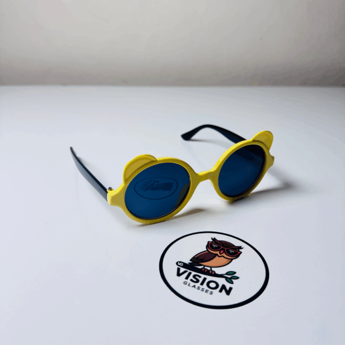 Çocuk Sarı Kulaklı Yuvarlak Güneş Gözlüğü - Görsel 3