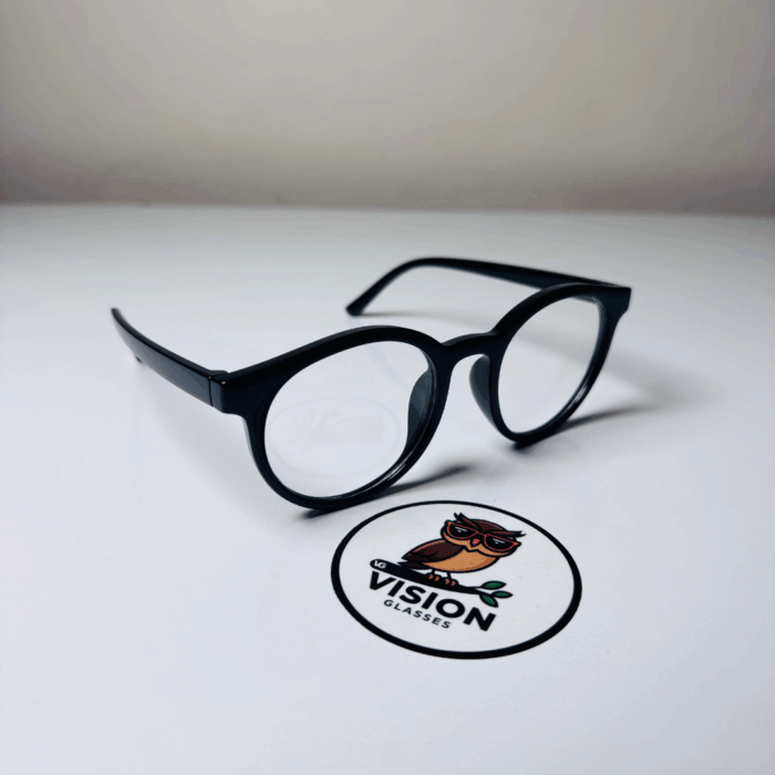 Dense Black Unisex Siyah Yuvarlak Mavi Işık Korumalı Gözlük - Görsel 3