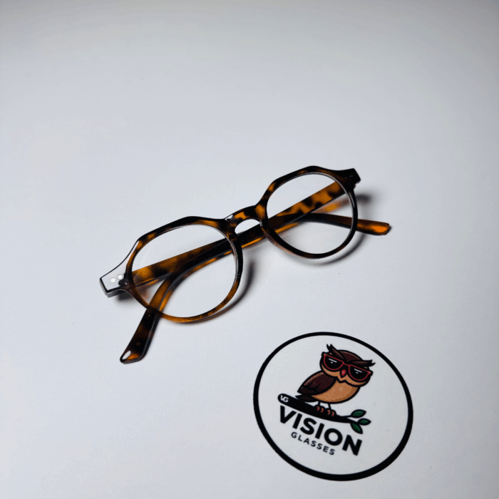 Ethan Vintage Unisex Leopar Mavi Işık Korumalı Gözlük - Görsel 4