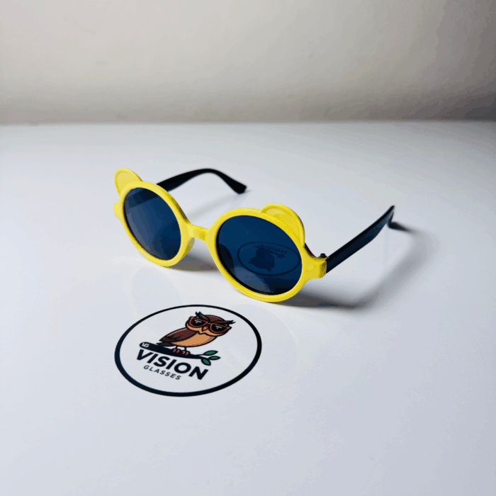 Çocuk Sarı Kulaklı Yuvarlak Güneş Gözlüğü - Görsel 1