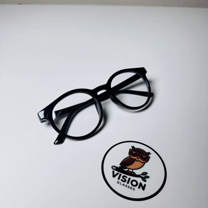 Dense Black Unisex Siyah Yuvarlak Mavi Işık Korumalı Gözlük - Görsel 4