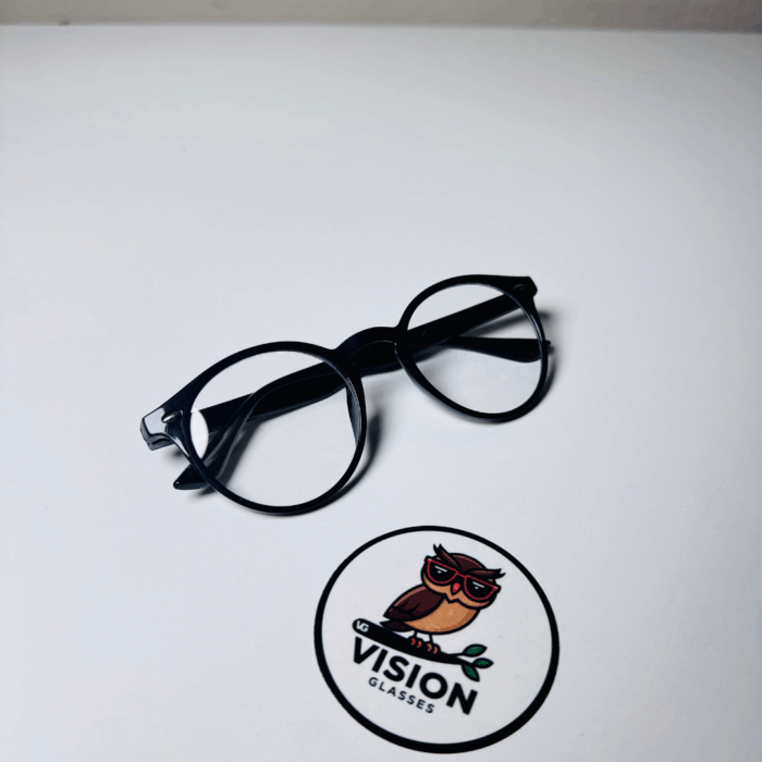 Thin Black Unisex Yuvarlak Mavi Işık Korumalı Gözlük - Görsel 4