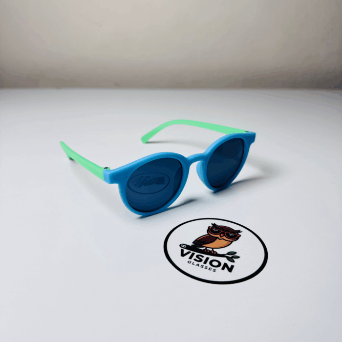 Çocuk Mavi Renkli Hafif Esnek Güneş Gözlüğü - Görsel 4
