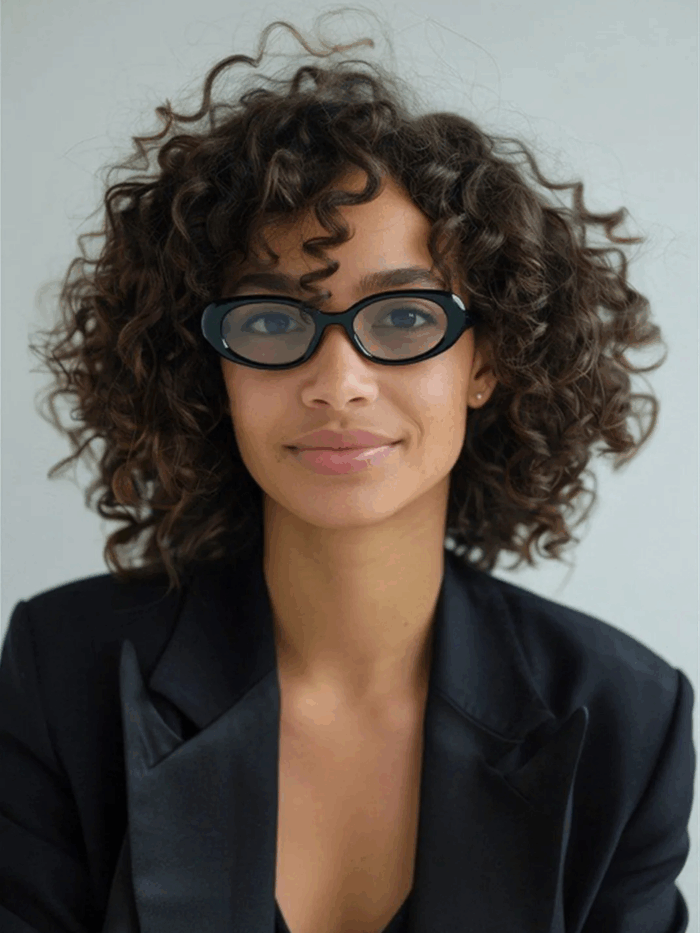 Chris Navy Kadın Siyah Mavi Işık Korumalı Gözlük - Görsel 4