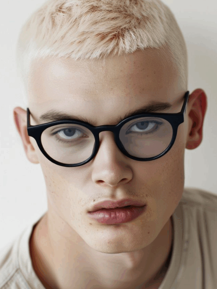 Dense Black Unisex Siyah Yuvarlak Mavi Işık Korumalı Gözlük - Görsel 5