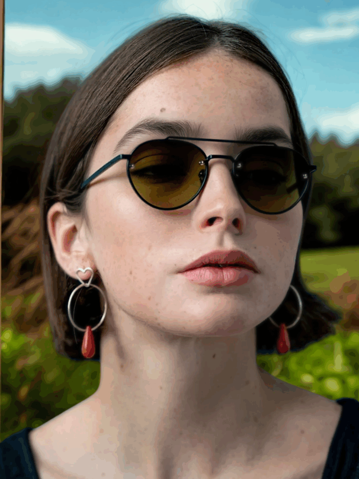 Asteria Green Unisex Damla Güneş Gözlüğü - Görsel 4