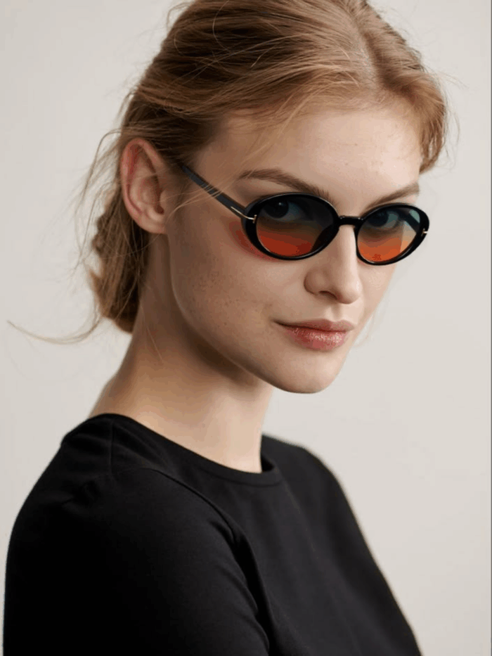 Lois Noir Kadın Oval Güneş Gözlüğü - Görsel 5