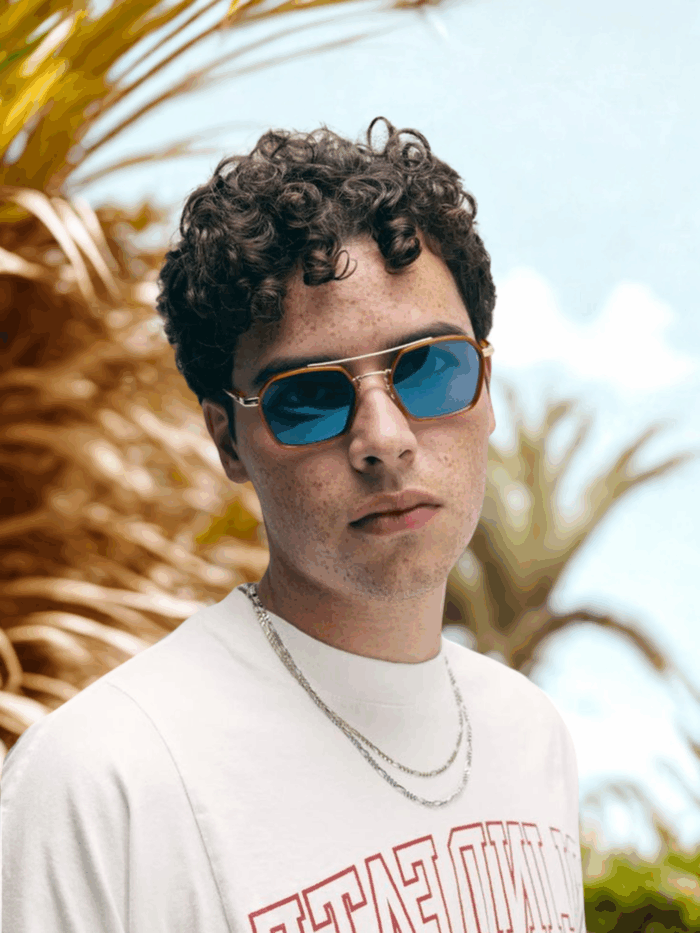 Adsız tasarım (12) Vitrum Orange Unisex Köşeli Güneş Gözlüğü - Görsel 5