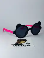 Çocuk Pembe Saplı Kulaklı Güneş Gözlüğü - Görsel 2