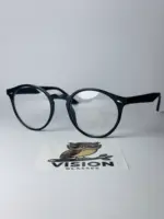 Thin Black Unisex Yuvarlak Mavi Işık Korumalı Gözlük - Görsel 3