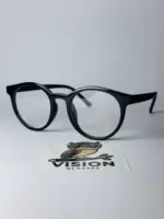 Dense Black Unisex Siyah Yuvarlak Mavi Işık Korumalı Gözlük - Görsel 2