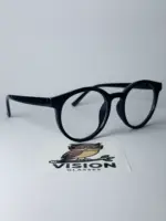 Dense Black Unisex Siyah Yuvarlak Mavi Işık Korumalı Gözlük