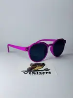 Çocuk Pembe Oval Esnek Güneş Gözlüğü - Görsel 2