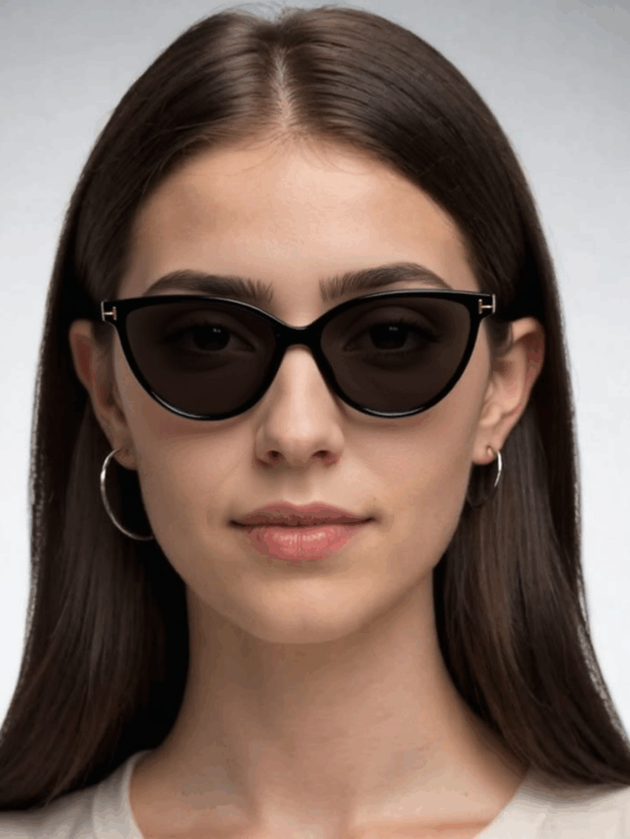 düzenli boyut Velvet Mirage Kadın Siyah Güneş Gözlüğü - Görsel 5