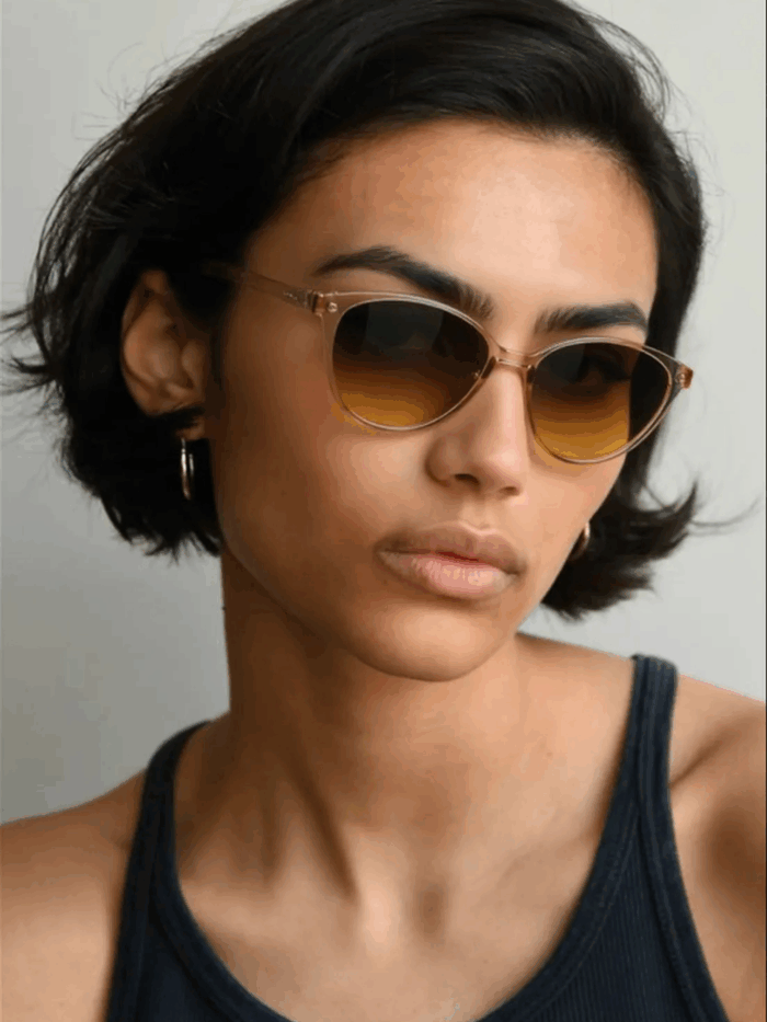 Bronze Nude Kadın Kahverengi Güneş Gözlüğü - Görsel 5